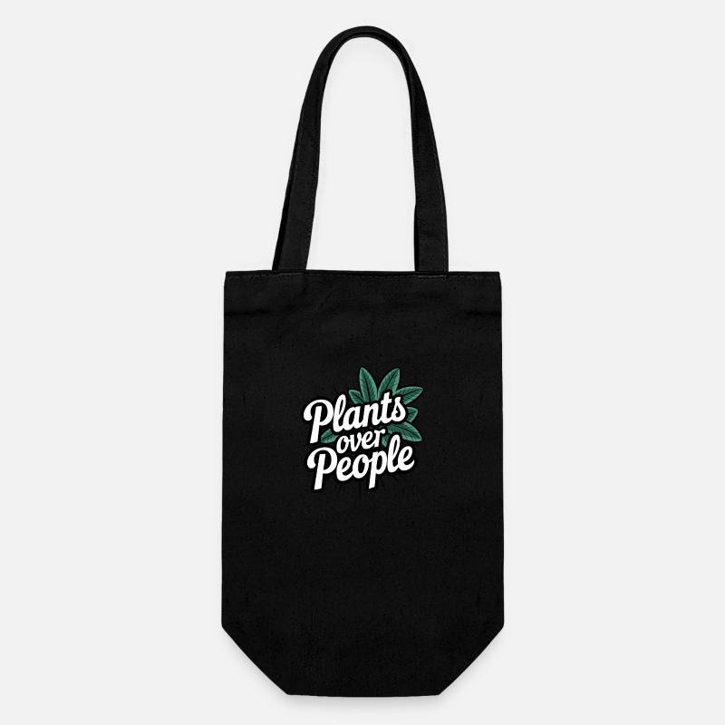 Plants Over People - Geschenkbeutel für Flaschen - Schwarz
