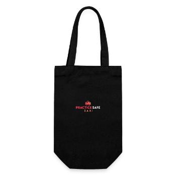 Practice safe sax! for musicians - Gift Bag for Bottles - black - Front