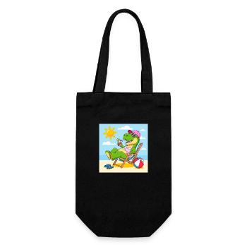 Rex sur la plage - Sac à bouteille - noir - Devant