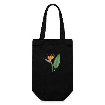 Strelitzia – fleurs exotiques - Sac à bouteille - noir - Devant