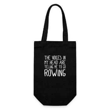 Rowing Quote - Rudern Spruch - Ruderer - Ruderin - Geschenkbeutel für Flaschen - Schwarz - Vorne