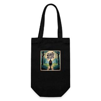 Not All Who Wander Are Lost - Gift Bag for Bottles - black - Front