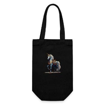 Scottish Knight Unicorn - Gift Bag for Bottles - black - Front