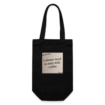 Page du livre - Je commence toujours par le café - Sac à bouteille - noir - Devant
