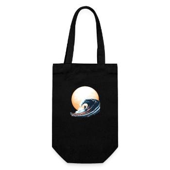 Surfing In The Sun - Geschenkbeutel für Flaschen - Schwarz - Vorne