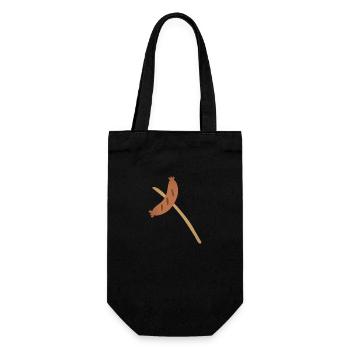 bratwurst on a stick - Gift Bag for Bottles - black - Front