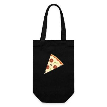 Pizza Slice - Gift Bag for Bottles - black - Front