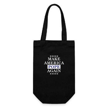 Make America POPE again - blue stars - Geschenkbeutel für Flaschen - Schwarz - Vorne