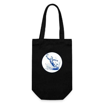 Gardien de but (bleu et blanc) - Sac à bouteille - noir - Devant