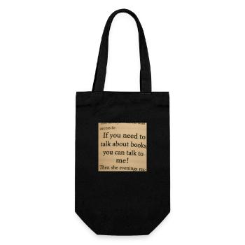 Wenn Sie über Bücher sprechen möchten - Geschenkbeutel für Flaschen - Schwarz - Vorne