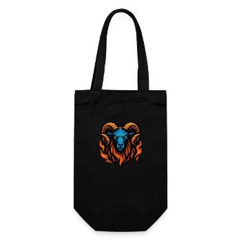 Ram – Intense Blaze | Urban Zodiac Mascot - Gift Bag for Bottles - black - Front
