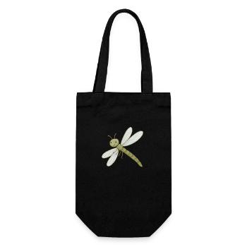 Dragonfly magic – delicate & dazzling - Gift Bag for Bottles - black - Front