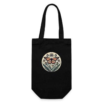 Vintage Monarch Butterfly - Gift Bag for Bottles - black - Front