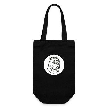 Cane Corso - Geschenkbeutel für Flaschen - Schwarz - Vorne