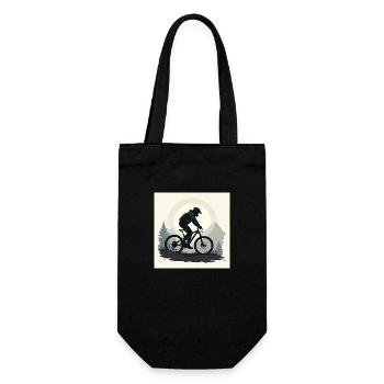 MTB in the Mountains and Forest. - Gift Bag for Bottles - black - Front