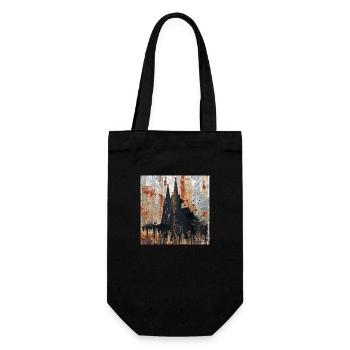 Graffiti Cologne Cathedral Silhouette Rust Metal Urban - Gift Bag for Bottles - black - Front