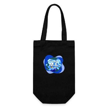 Forget M.E. not blau Vergissmeinnicht - Geschenkbeutel für Flaschen - Schwarz - Vorne