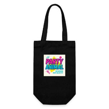 Party Anima.l– Neon Beat Edition - Geschenkbeutel für Flaschen - Schwarz - Vorne