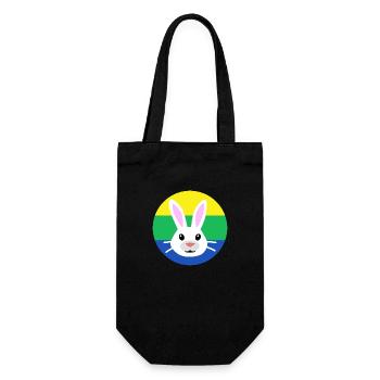 Bunny Face Flag | ~NU relations | Vector - Gift Bag for Bottles - black - Front
