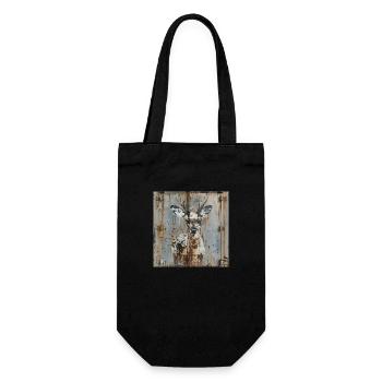 Graffiti Deer Rust Metal Urban Container Door - Gift Bag for Bottles - black - Front