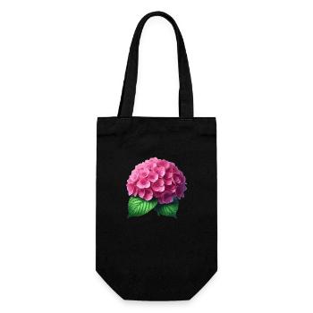 Hortensia rose - Sac à bouteille - noir - Devant