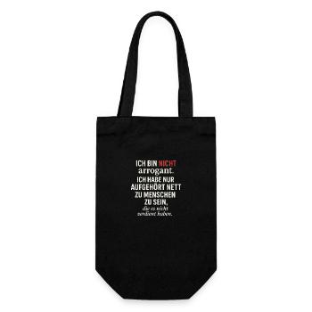 Ich bin nicht arrogan.... - Geschenkbeutel für Flaschen - Schwarz - Vorne