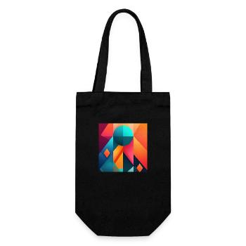 Artistic Geometric Patterns: Bold Modern Design - Gift Bag for Bottles - black - Front