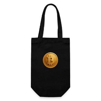 Bitcoin - Gift Bag for Bottles - black - Front