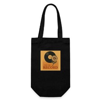Disque RétroVinyle Vintage - Sac à bouteille - noir - Devant