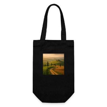 Schöne Landschaft - Geschenkbeutel für Flaschen - Schwarz - Vorne