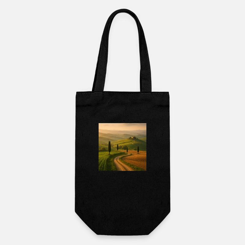 Schöne Landschaft - Geschenkbeutel für Flaschen - Schwarz