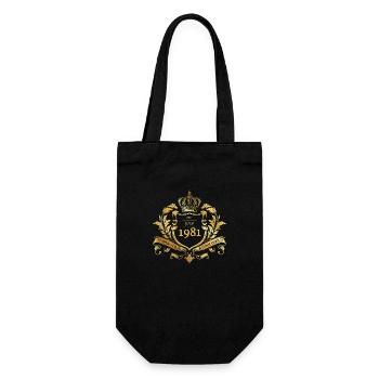 44. Geburtstag Semper Verum - Established 07/1981 - Gift Bag for Bottles - black - Front
