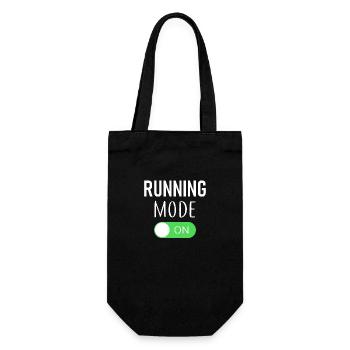 Running Mode On - Jogging - Runners - Sports - Gift Bag for Bottles - black - Front