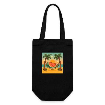 Watermelon Relax – Hammock & Sun - Gift Bag for Bottles - black - Front