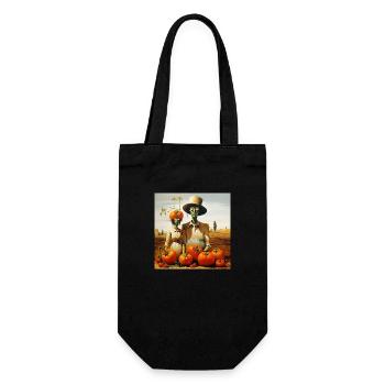 Tomato Farmer Man WomanTomato Landscape Surreal - Gift Bag for Bottles - black - Front