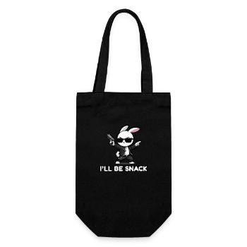 I'll Be Snack Kawaii Bunny Action Movie Fun Parody - Gift Bag for Bottles - black - Front