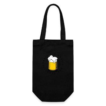 Ein Prosit der Gemütlichkeit - Geschenkbeutel für Flaschen - Schwarz - Vorne