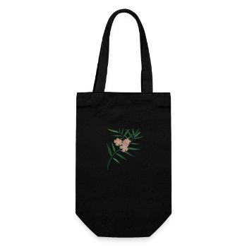 Oleander Flower Branch - Gift Bag for Bottles - black - Front