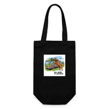 Entdecke unser hochwertiges Camperliebe 50+ Shirt - Geschenkbeutel für Flaschen - Schwarz - Vorne