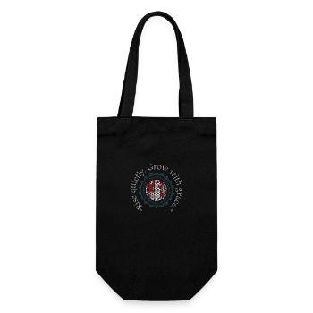 Quiet Rise – Growth Without Noise - Gift Bag for Bottles - black - Front