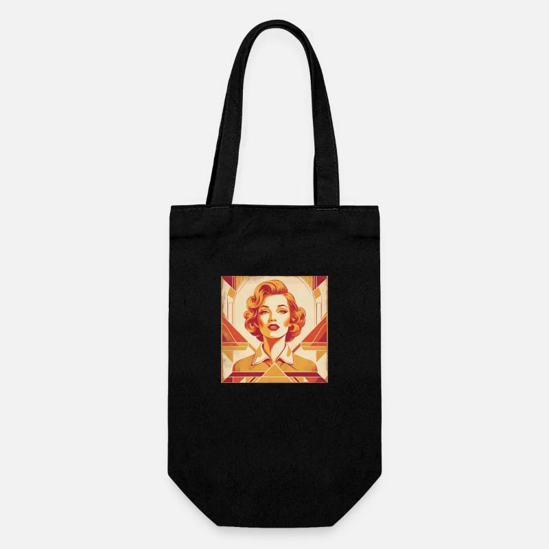 Design rétro - Sac à bouteille - noir