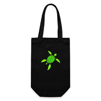 Turtle Turtle Shell Icon Logo Cool - Gift Bag for Bottles - black - Front