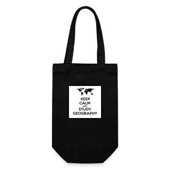 keep calm and study geography - Gift Bag for Bottles - black - Front