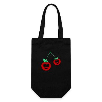 Cerises 02 - Sac à bouteille - noir - Devant