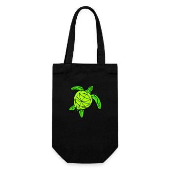 Water turtle lines strokes pattern nice cool - Gift Bag for Bottles - black - Front
