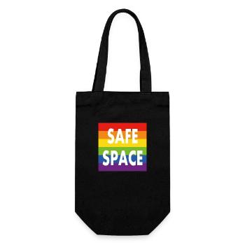 Pride Allyship Safe Space Verbündeter Regenbogenflagge - Geschenkbeutel für Flaschen - Schwarz - Vorne
