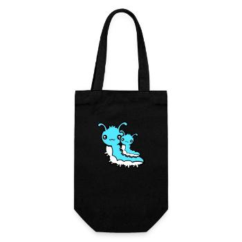 2 Chenille Famille Maman Papa Enfant Bébé Père Mère - Sac à bouteille - noir - Devant