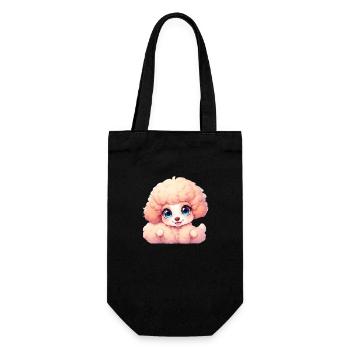 Caniche jouet rose — Faites sourire votre journée - Sac à bouteille - noir - Devant