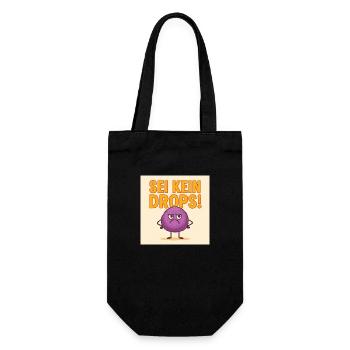 Sei kein grimmiger Drops - Geschenkbeutel für Flaschen - Schwarz - Vorne