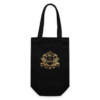 16. Geburtstag Semper Verum - Established 08/2009 - Geschenkbeutel für Flaschen - Schwarz - Vorne